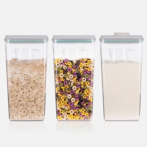 Miniatura 14 de Ankou Recipiente Hermético para Almacenamiento de Alimentos - 7 Piezas Contenedor Práctico de Un Botón Contenedores de Alimentos Apilables