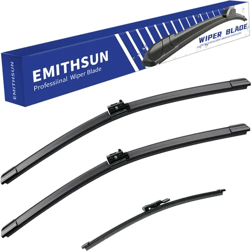 Miniatura 23 de EMITHSUN® Juego de limpiaparabrisas de repuesto para Jeep Wrangler 2007-2017, que cumplen con la calidad OEM, juego de limpiaparabrisas delanteros