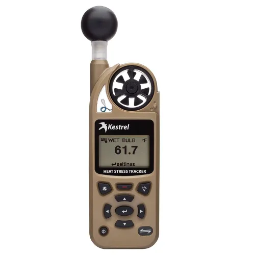 Miniatura 9 de Kestrel 5400 Heat Stress Tracker Pro con eslabón, brújula y soporte de paleta, naranja