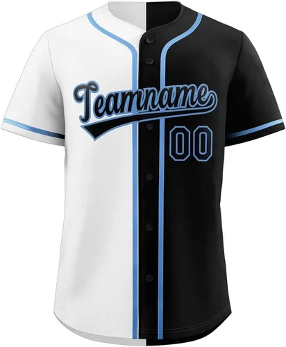 Miniatura 22 de Camiseta de béisbol dividida personalizada con botones y número de nombre cosido personalizado para hombres/mujeres/niños