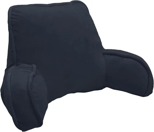 Miniatura 11 de Almohada aterciopelada súper suave para respaldo de lectura, brazos y bolsillos, de 18 pulgadas de alto para sentarse en la cama, sofá, cojín