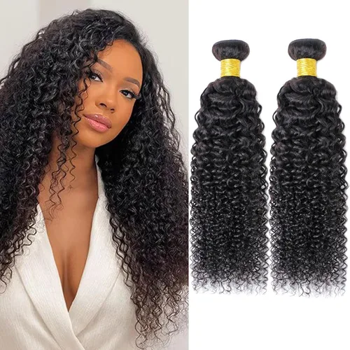 Miniatura 94 de Paquetes de cabello afro rizado y kinky, extensiones de cabello humano de 8 pulgadas, tejido rizado sin procesar, doble entretejido, virgen