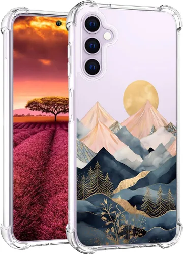 Miniatura 43 de Compatible con Samsung Galaxy S23 - Funda transparente para mujeres y niñas, diseño transparente (formas geométricas de arte abstracto)