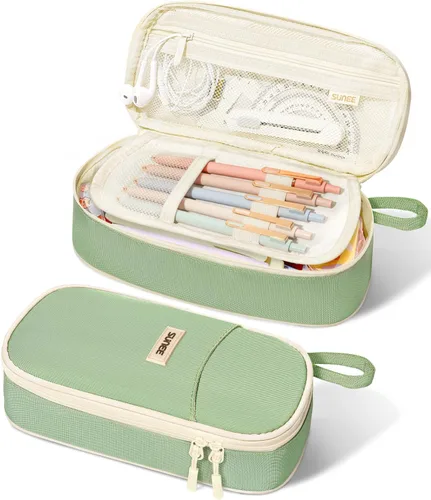 Miniatura 15 de Estuche Lindo para Lápices SUNEE, Funda Estética para Bolígrafos, Bolsa Grande para Lápices de Color con Cremallera, Almacenamiento y Organizador