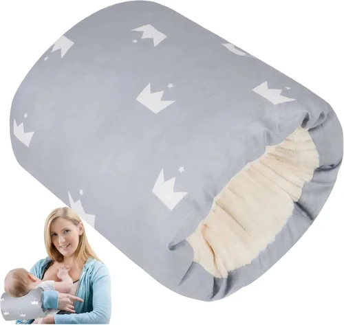 Miniatura 14 de Almohada de brazo de lactancia para bebé, almohadas de brazo de lactancia para lactancia materna, algodón suave para recién nacidos, más apoyo