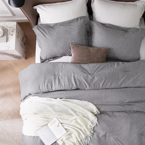 Miniatura 346 de Bedsure Juego de edredón Twin/Twin XL, ropa de cama suave beige para todas las estaciones, juego de cama teñido catiónico, 2 piezas, 1 edredón