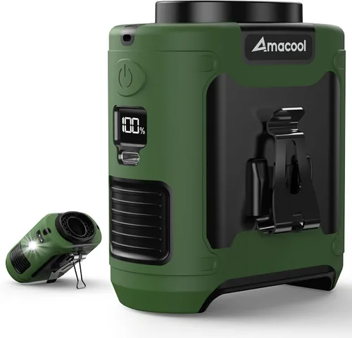 Miniatura 10 de AMACOOL Mini ventilador de cintura portátil con clip, 13,000 rpm, 4 velocidades, ventilador de cuello personal, hasta 24 horas de duración