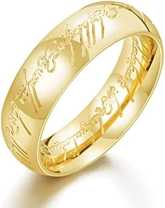 Miniatura 3 de Kingary Anillo de titanio The Lord of the Rings de 0.276 in, ajuste cómodo