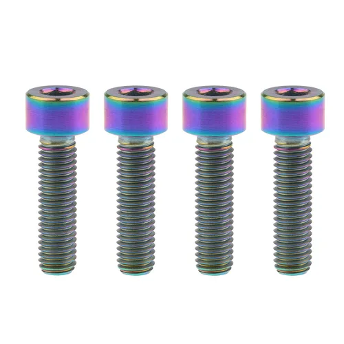 Miniatura 43 de Tornillos de titanio Ti M8 x15 20 25 30 35 40 45 50 60 2.756 in 0.049 in de paso hexagonal Allen Tornillos de cabeza hueca paquete de 4