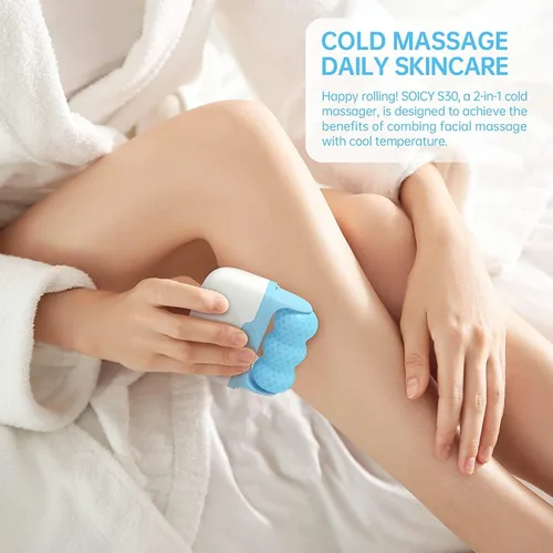 Miniatura 3 de OPENDGO Rodillo de hielo para cara, ojos, cuerpo, rodillo de hielo facial frío para hinchazón ocular, migraña, alivio del dolor, lesiones menores