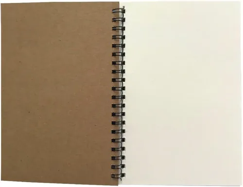 ZAYOIZY Cuaderno de bocetos de papel kraft sin forro, cuaderno de bocetos encuadernado en espiral, libro de bocetos en blanco para garabatear,