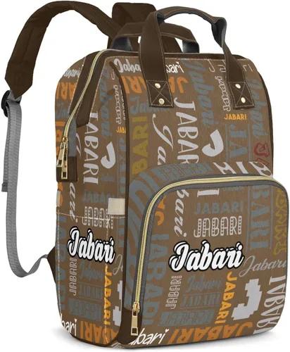 Miniatura 13 de Bolsas de bebé con nombre personalizado, mochila de nylon personalizada para bebé niño mamá, gran capacidad, impermeable, multifuncional, correas