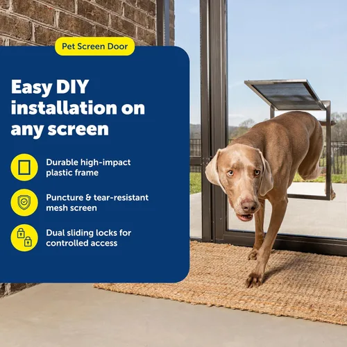 Miniatura 4 de PetSafe Puerta de malla para mascotas - Resistente, a prueba de desgarros y perforaciones para perros y gatos - Compatible con puerta contra