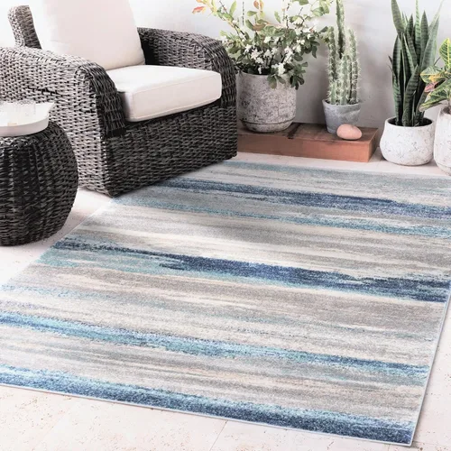 Miniatura 16 de LUXE WEAVERS Lagos Collection 7501 - Alfombra abstracta beige de 2 x 3