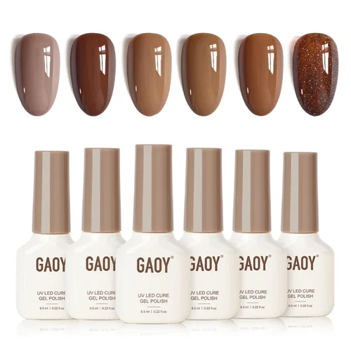 Miniatura 40 de GAOY Berry Collection - Esmalte de uñas en gel, color rosa intenso, borgoña, rojo, cereza y magenta, kit de esmalte de uñas para manicura de salón