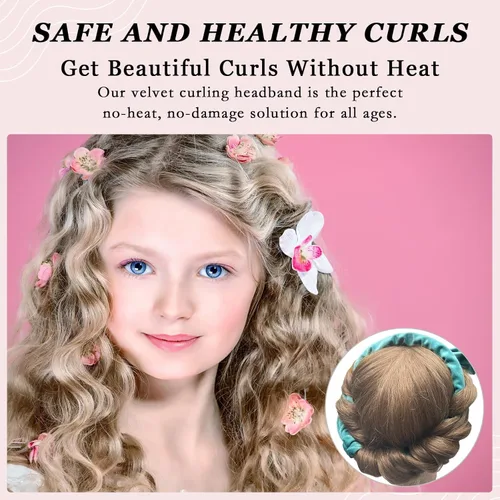 Miniatura 3 de ZILAMPU Diadema de varilla rizadora sin calor para mujeres y niñas, envoltorio de rizadores de cabello de terciopelo de 70 pulgadas para rizos
