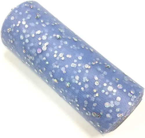 Miniatura 52 de Rollo de tul con lentejuelas con purpurina, decoración de boda, suministros de organza para fiestas de cumpleaños, carrete de tela, vestido tutú
