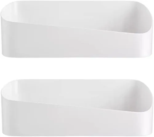 SUNFICON Paquete de 2 organizadores adhesivos de baño, organizador de ducha sin perforación, estante de ducha esencial de baño, soporte para
