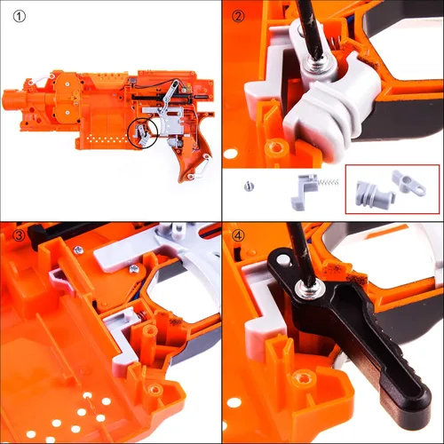 Miniatura 7 de WORKER Botón de liberación de cargador para Nerf N-Strike Elite Stryfe (negro)