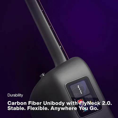 Miniatura 7 de LAVA ME 4 Guitarras Acústicas Eléctricas de Fibra de Carbono, Guitarra de Audio Inteligente de Viaje con Pantalla Táctil de 3.5 Pulgadas, Sistema