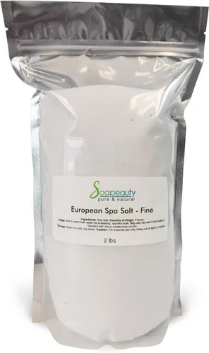 Soapeauty European Spa Salt Fine Grain | Sal marina pura natural | Remojo de baño, exfoliante corporal y facial, cuidado de la piel de spa,