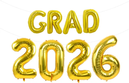 Miniatura 35 de TONIFUL Decoraciones de graduación de enfermeras 2026, globos negros de felicitaciones RN 2026 de 16 pulgadas RN 2026, pancarta de clase de 2026