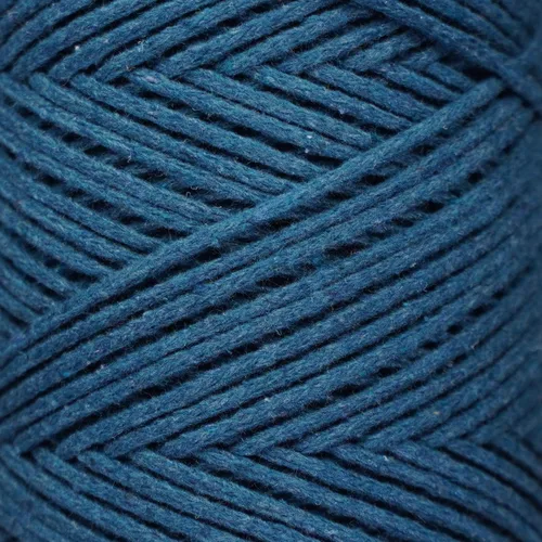 Miniatura 4 de Makromecity, Cordón de macramé de algodón de 0.079 in x 195 yardas (590 pies) de algodón reciclado de 0.079 pulgadas, hilo de ganchillo para Azul
