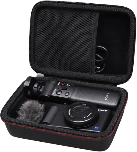L LTGEM Estuche para cámara compatible con Sony ZV-1F / ZV-1 / ZV-1 II Vlog Cámara digital, trípode, micrófono y kit de accesorios Vlogger, Negro