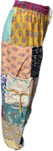 Miniatura 4 de Unisex Hecho A Mano Boho Hippie Aladdin Alibaba Harem Yoga Pantalones Multicolor Talla única, Multi