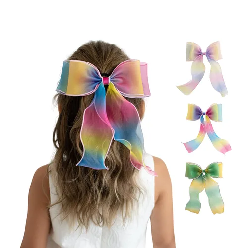 Miniatura 10 de 2 pinzas para el cabello con lazo grande para niñas y mujeres, accesorio elegante para el cabello para cumpleaños, uso diario, vacaciones y fiestas
