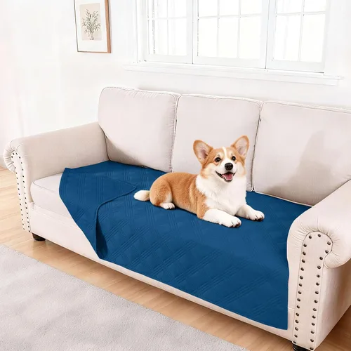 Miniatura 33 de hyha Manta impermeable para perros, manta reversible para cama de mascotas, funda suave para sofá/sillón lavable para perros, fundas impermeables