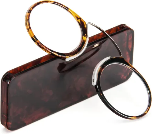 Miniatura 13 de REAVEE Paquete de 2 lentes de lectura con clip de nariz sin brazos para hombres y mujeres, sin sienes, delgados y compactos, ultra delgados con mini