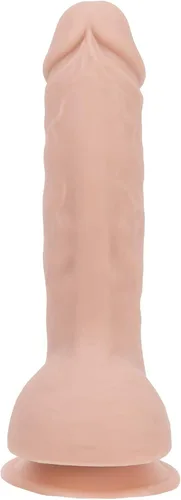 Pure Love - Vibrador de silicona con ventosa, 7.5 in, color beige, juguete sexual para adultos