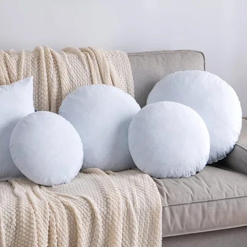 Miniatura 7 de MIULEE Cojín redondo de 14 pulgadas, almohada de piso de espuma viscoelástica, cojín circular, almohada decorativa, almohada lumbar, formas