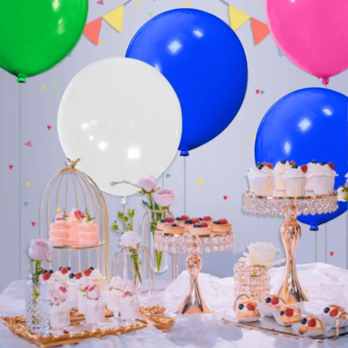 Miniatura 8 de 32 globos grandes de color azul oscuro de 18 pulgadas, globos redondos de látex grandes para decoración de cumpleaños y bodas (azul oscuro)