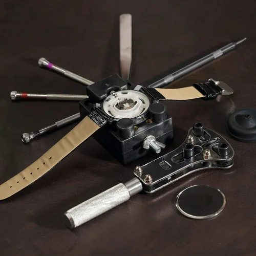 Miniatura 8 de Anezus - Kit de reparación de reloj, kit de herramientas de reloj de 187 piezas con herramientas de extracción de pasadores de eslabones de reloj