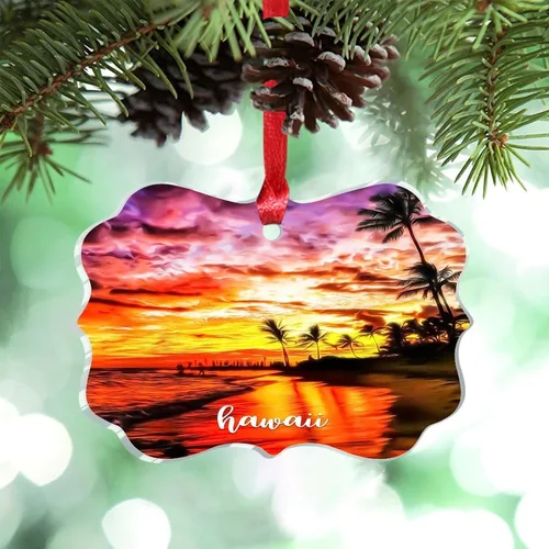 Miniatura 17 de Adornos de Navidad de California Estados Unidos, paisaje urbano de Los Ángeles, adornos de árbol de Navidad, adornos de Navidad personalizados