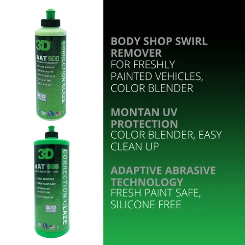 Miniatura 2 de 3D AAT 505 Esmalte Corrector - 8oz - Eliminador de Remolinos para Cuerpo Recién Pintado - Protección UV Montan - Fácil Limpieza - Tecnología
