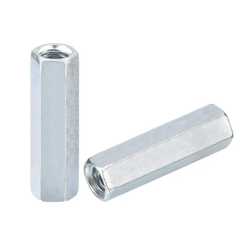 Miniatura 18 de uxcell 10 tuercas de acoplamiento M5x8x12mm - Acoplador de varilla roscada hexagonal de acero al carbono galvanizado para muebles, electrónico