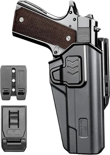 Miniatura 10 de GUN & FLOWER OWB Holster w/Belt Clip & Molle Adapter, Fits Glock 17/19 19X, Taurus G2C/G3C, 1911 Colt-Kimber-RIA-Springfield-S&W & More, 360°