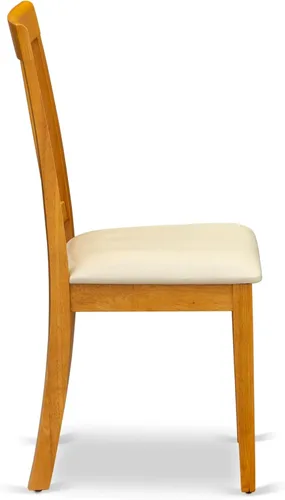 Miniatura 7 de East West Furniture ANTI5-OAK-LC - Juego de muebles de comedor de 5 piezas, incluye una mesa de cocina redonda con pedestal y 4 sillas de comedor