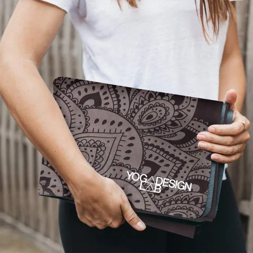 Miniatura 4 de YOGA DESIGN LAB Travel Yoga Mat 2-in-1 Mat+Towel Lightweight, Foldable, Eco Luxury Ideal for Hot Yoga, Bikram, Pilates, Barre, Sweat 1.5mm