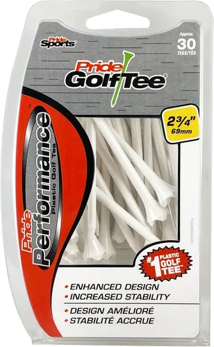 Pride Performance - Camiseta de golf blanca de 2-3/4 pulgadas, 30 unidades