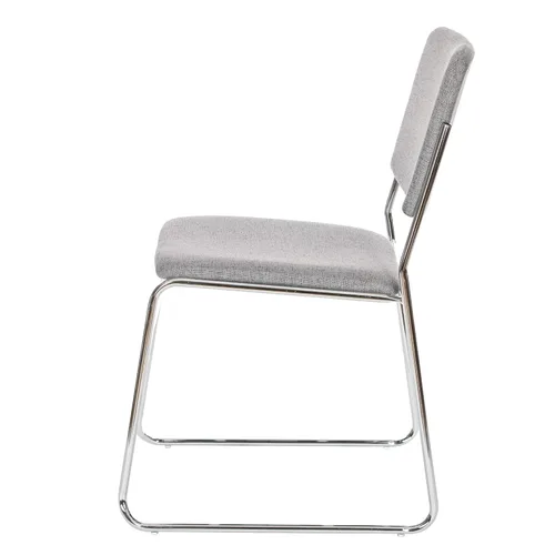Miniatura 7 de OEF Furnishings OEF8652/2 Silla apilable acolchada de tela de grado comercial (gris clásico, paquete de 2)