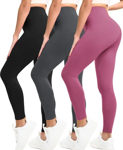 Miniatura 9 de Natural Feelings Buttercloud - Paquete de 3 leggings para mujer, cintura alta, pantalones de yoga suaves como la mantequilla, para uso diario