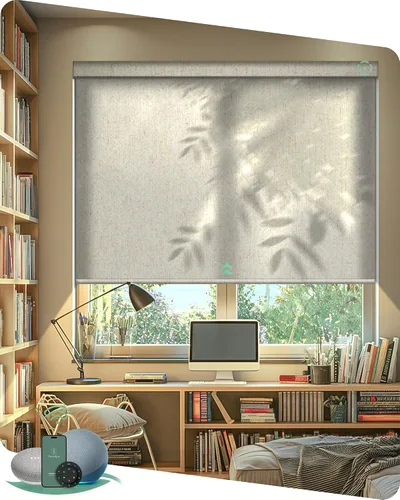 Miniatura 13 de Muestras de tela multicolor de persianas motorizadas Yoolax Light Filtering, Room Darkening, Sheer, Multicolor Fabric Swatches, Preview