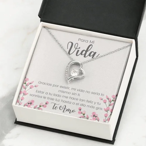 Regalo para Ella regalo para Esposa regalo para Novia Aniversario Cumpleaños Día del Amor y La Amistad Día de San Valentín Español Collar con