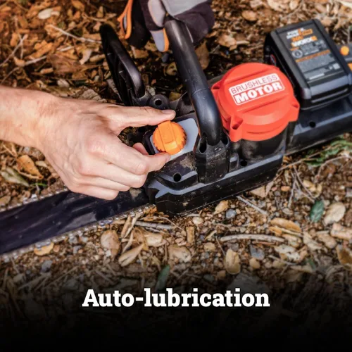 Miniatura 5 de Worx Nitro - Motosierra inalámbrica sin escobillas de 16 pulgadas y 40 V, batería de 4.0 Ah y cargador incluidos WG385
