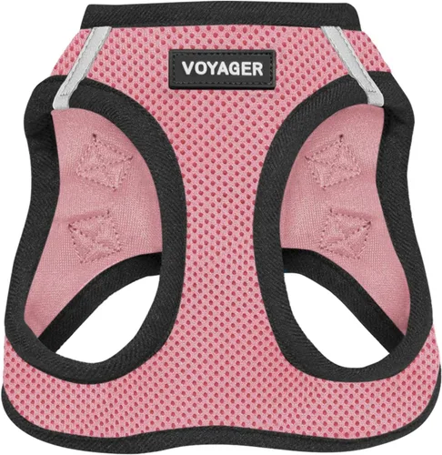 Best Pet Supplies - Arnés de malla para todo tipo de clima, reflectante, antitirones, para perros y gatos pequeños y medianos, con velcro, hebilla,