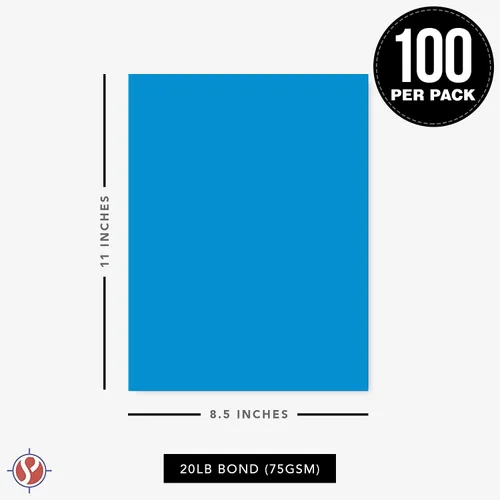 Miniatura 6 de Papel de color azul brillante liso de 8.5 x 11 pulgadas, para la escuela, la oficina y el hogar, manualidades navideñas, artes y manualidades, sin